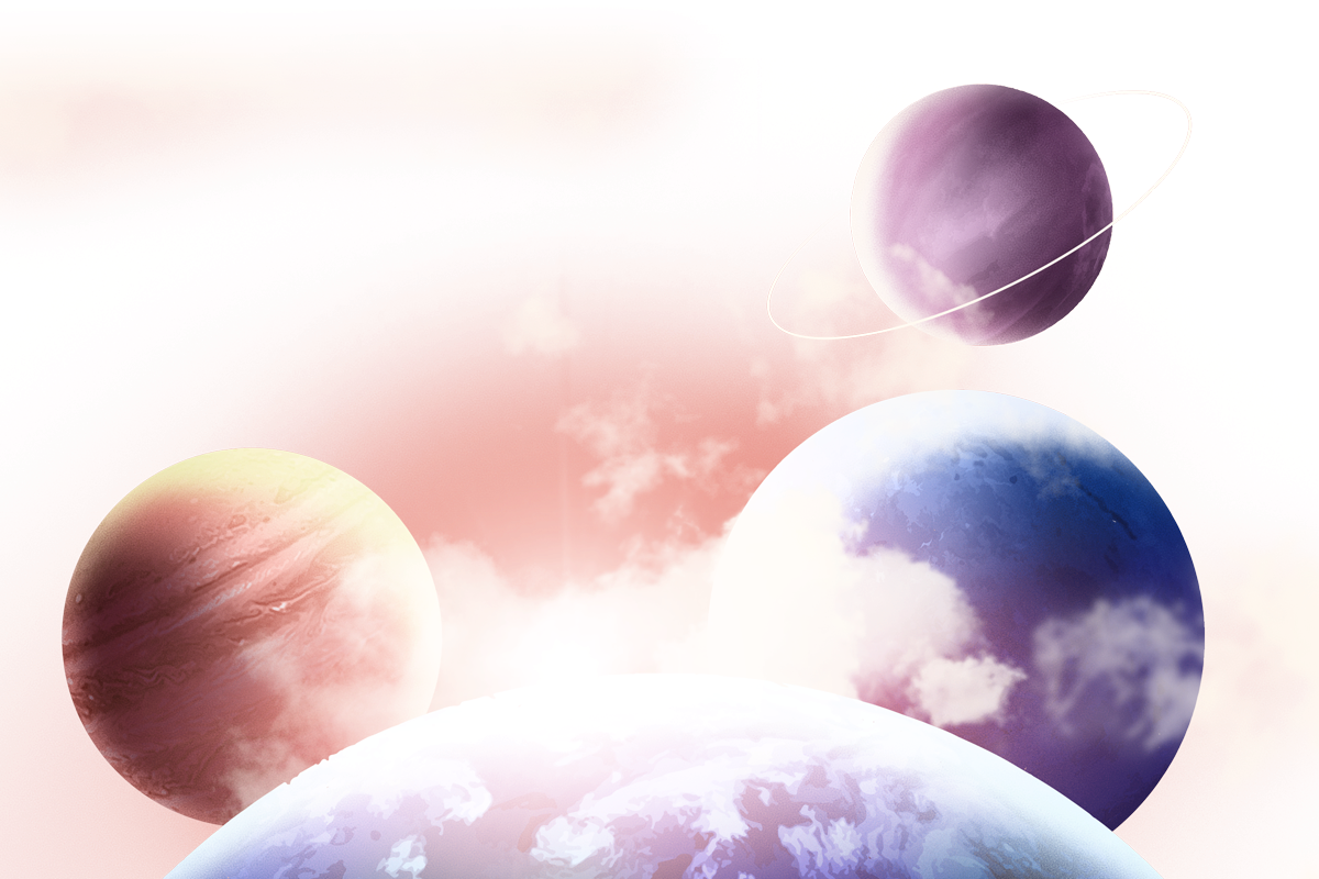 Above planets. Above planets