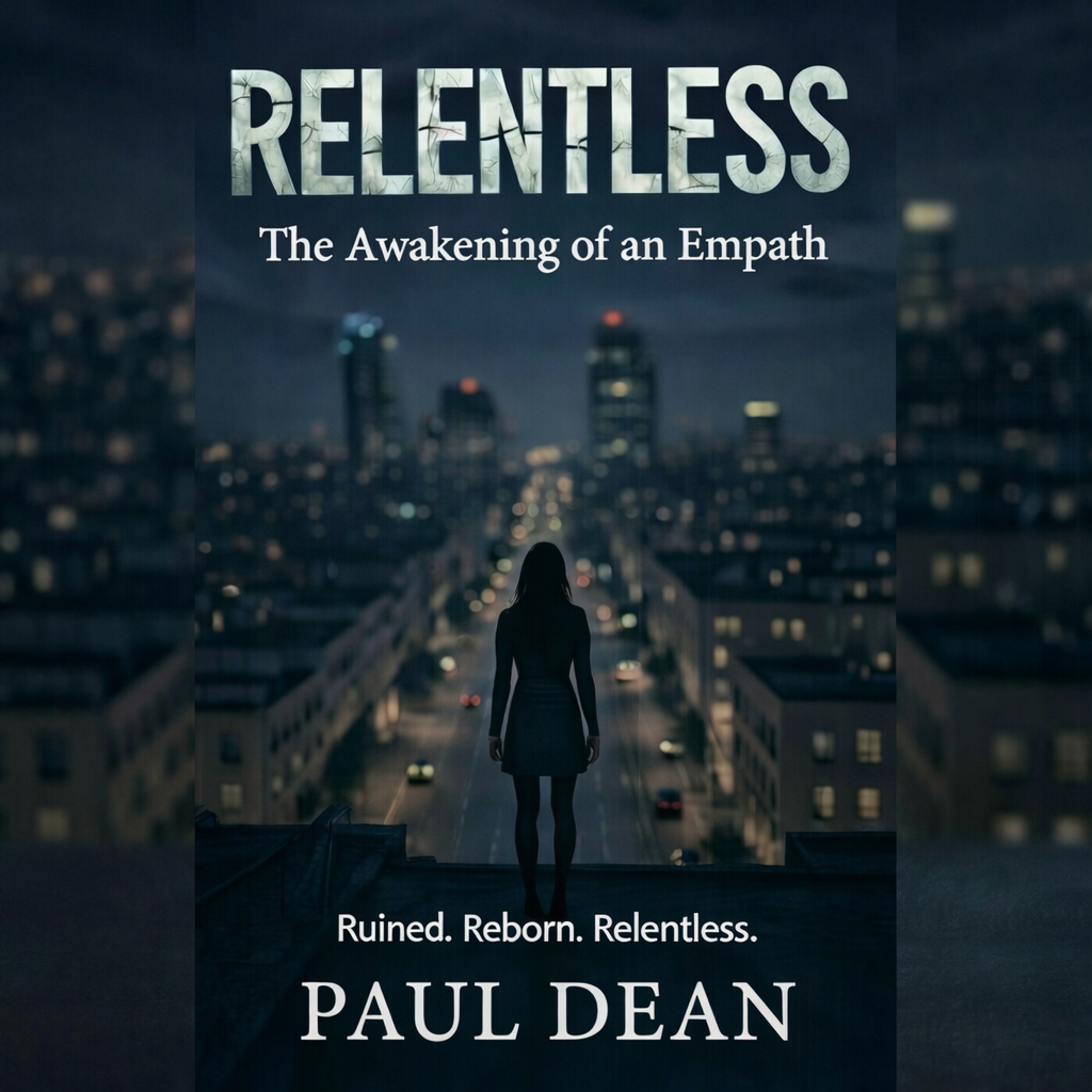 Official book cover for RELENTLESS: The Awakening of an Empath by Paul Dean - A guide to intuitive mastery.